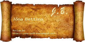 Jóna Bettina névjegykártya