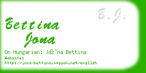 bettina jona business card