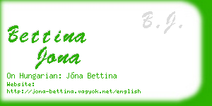 bettina jona business card